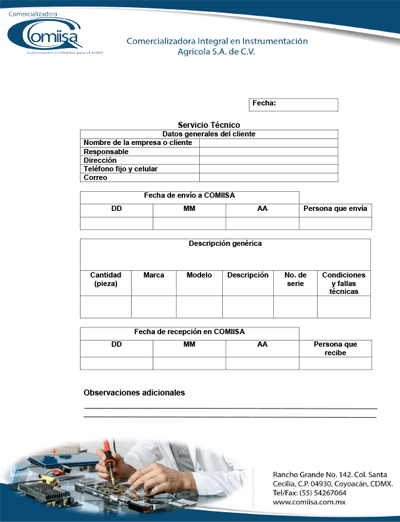 Solicitud de revisión de equipo